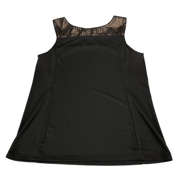 Narciso Rodriguez Tank Top Womens Large Black Gold Sequin Sleeveless Pullover - Picture 9 of 12